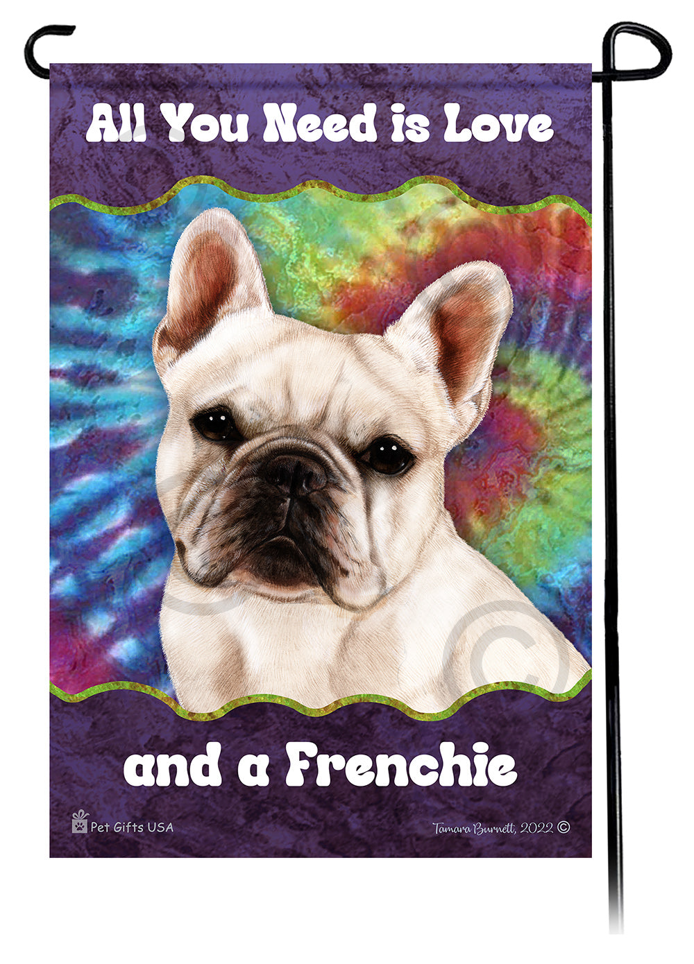 French Bulldog White Woofstock Garden Flag
