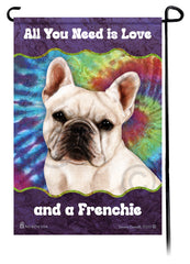 French Bulldog White Woofstock Garden Flag