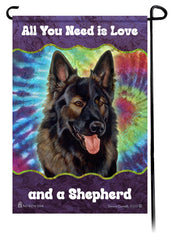 German Shepherd Plush Sable Woofstock Garden Flag