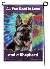German Shepherd Silver Sable Woofstock Garden Flag