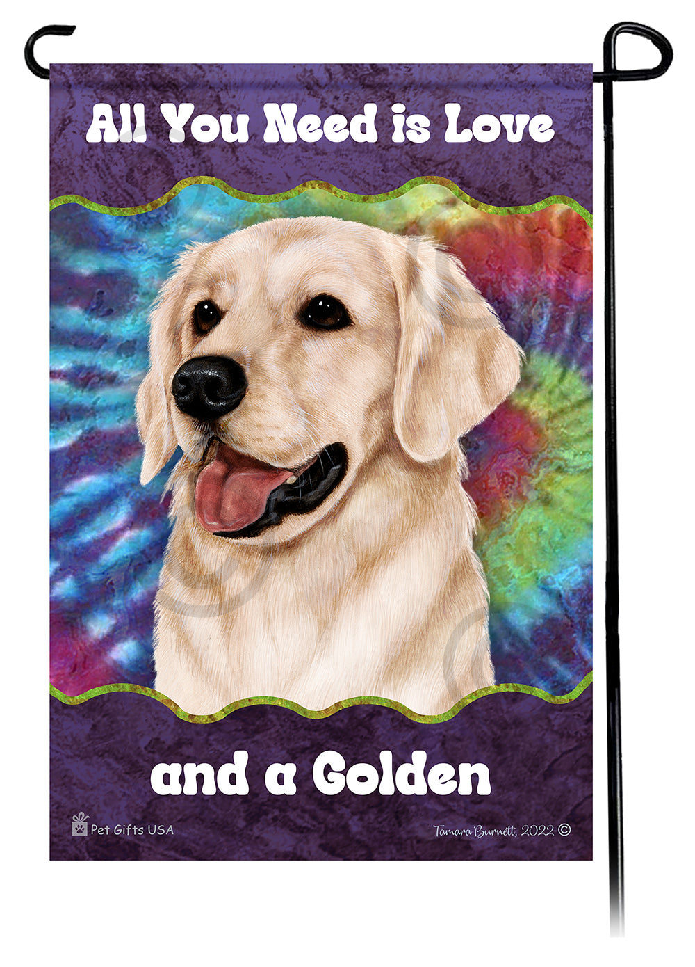 Golden Retriever White Woofstock Garden Flag