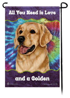 Golden Retriever Woofstock Garden Flag