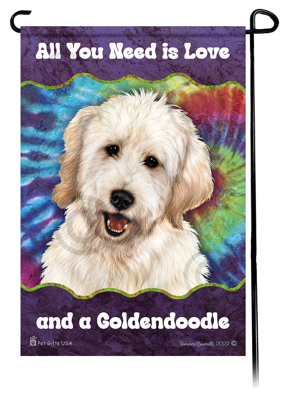 Goldendoodle White Woofstock Garden Flag