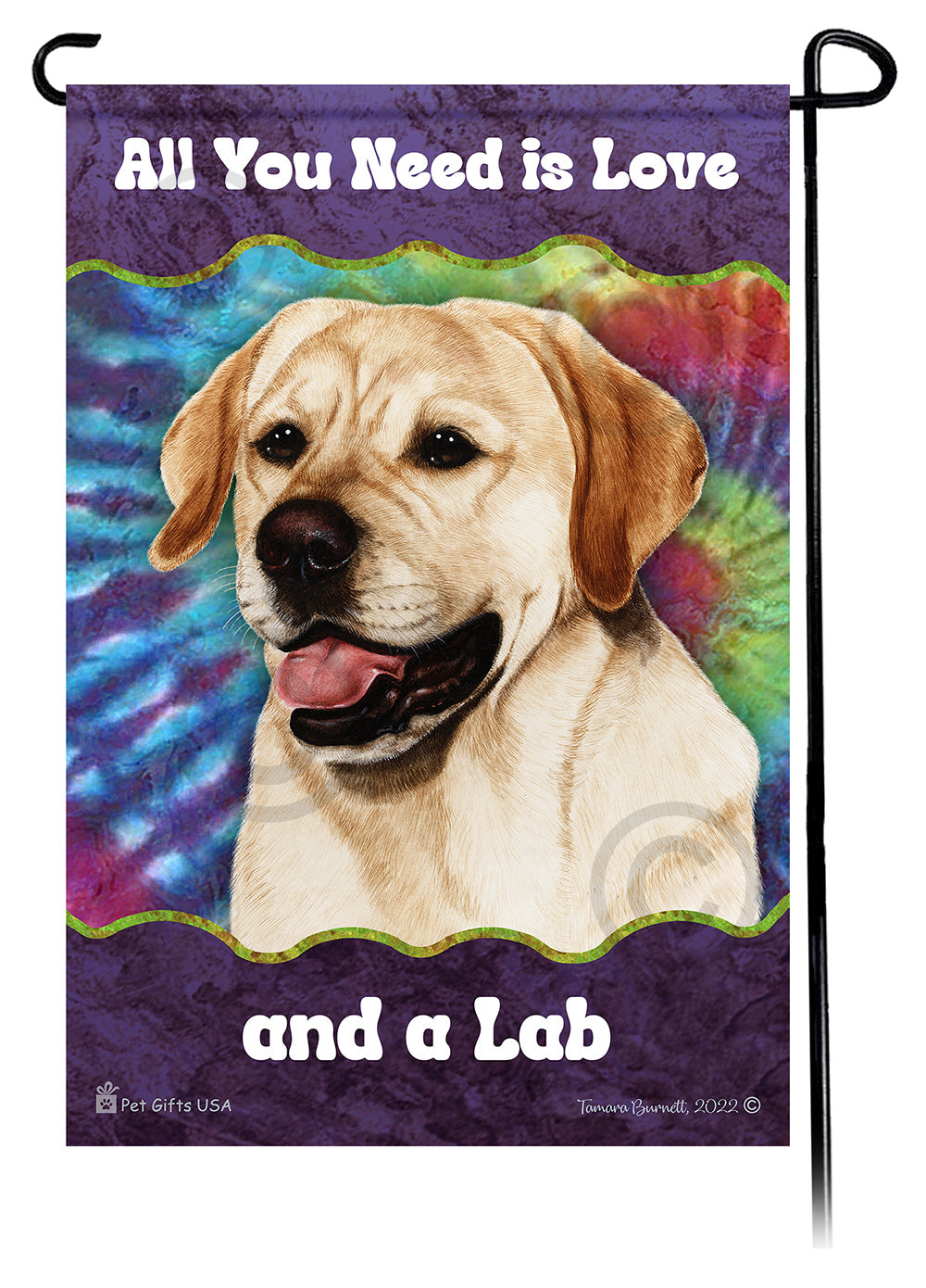 Labrador Yellow English Woofstock Garden Flag