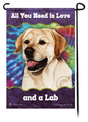 Labrador Yellow English Woofstock Garden Flag
