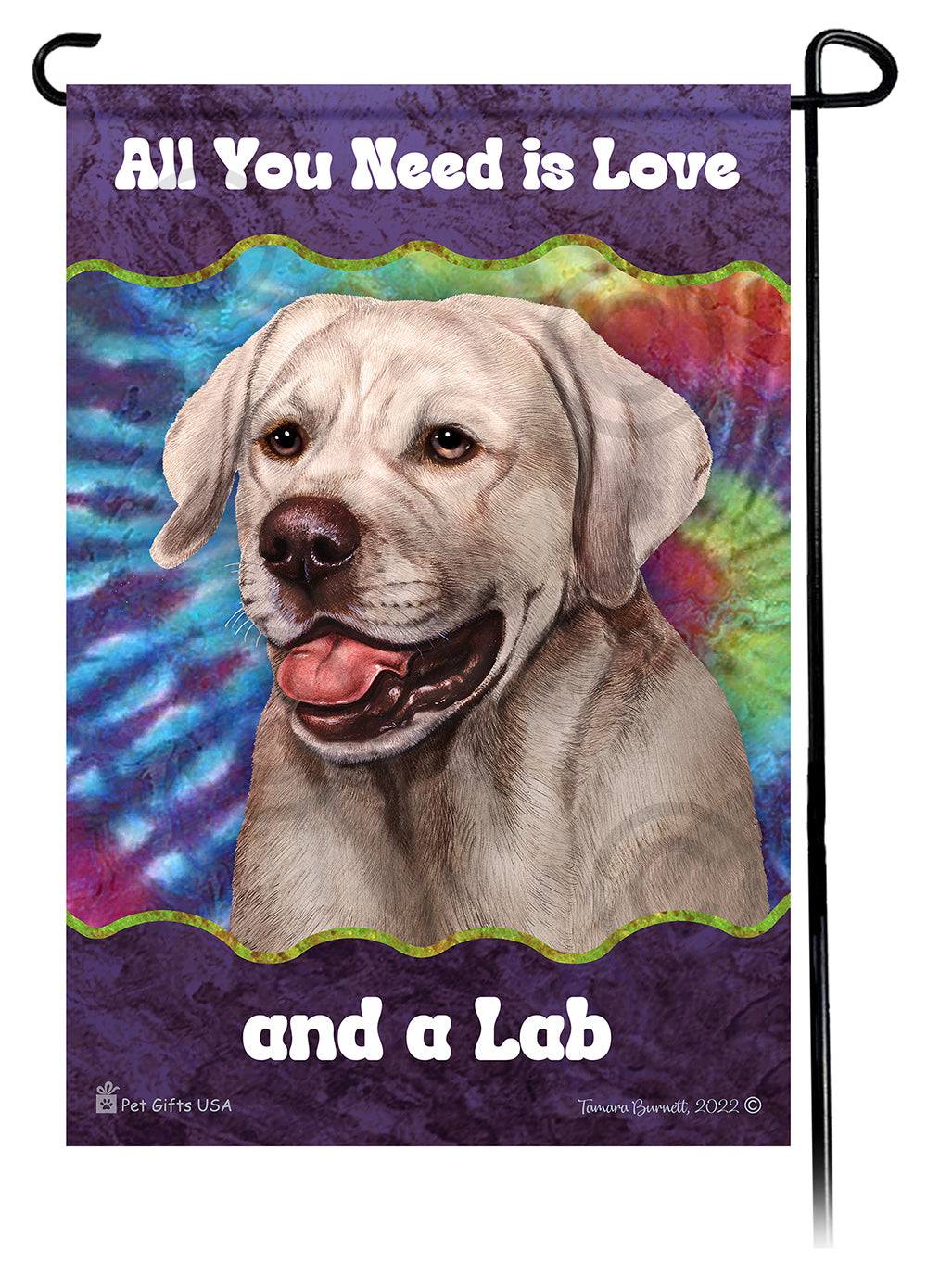 Labrador Silver English Woofstock Garden Flag
