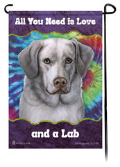 Labrador Silver Front Face Woofstock Garden Flag
