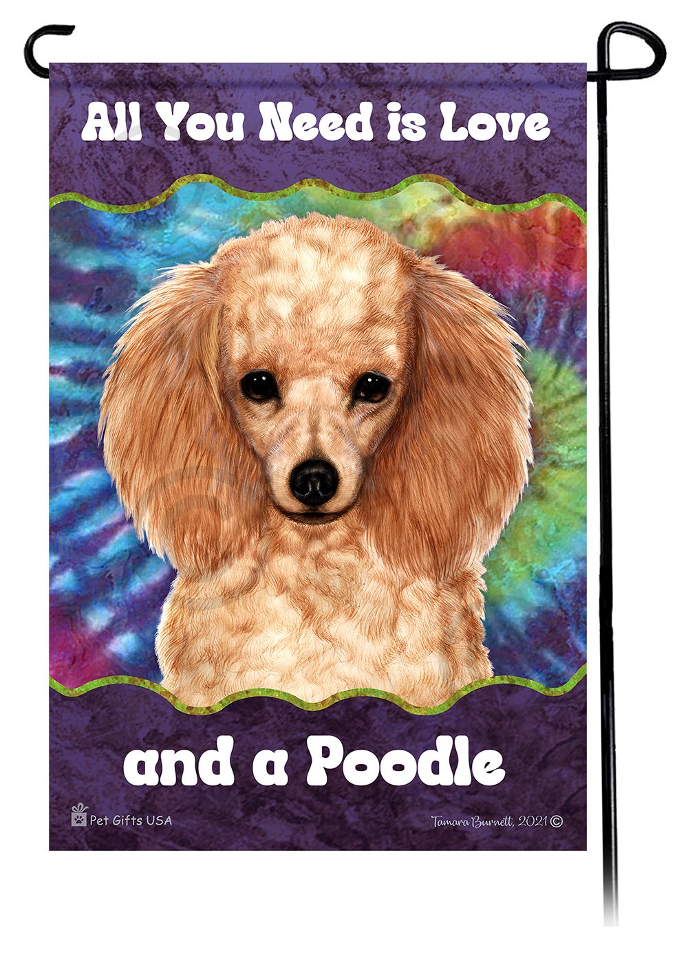 Poodle Apricot Woofstock Garden Flag
