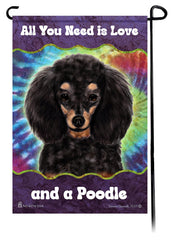 Poodle Black Woofstock Garden Flag