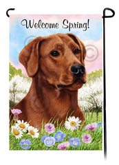 Labrador Retriever American Red - Welcome Spring Garden Flag