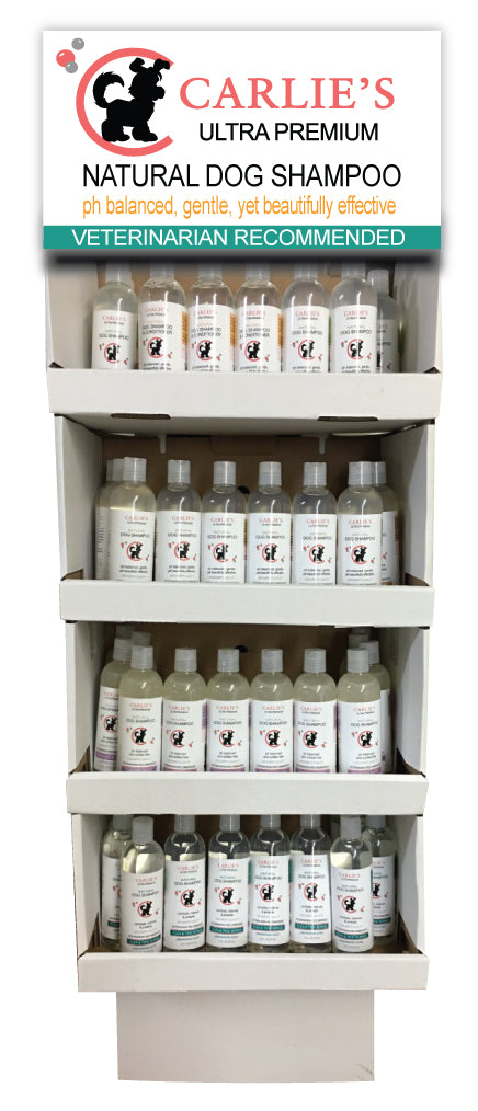 Carlies Ultra Premium Pet Shampoo Display Rack 60 pieces