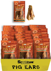 Irradiated Pig Ear Full Printed Peggable Bag Large PDQ of 36
