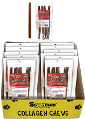 12 Inch CS Deluxe Collagen Sticks 4 Pack In Zip Lock Bag 12x9x11 PDQ of 12