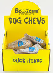 Crunchy Natural Duck Head Shrink with Sticker and UPC Small PDQ of 12