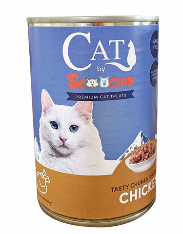 Clever Cat Chicken Flavor Chunky Cat Food 14 Ounce Pop Top Can (Pack of 12)