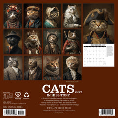 Cats in Hiss-tory 2027 12" x 12" Wall Calendar