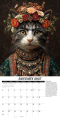 Cats in Hiss-tory 2027 12" x 12" Wall Calendar