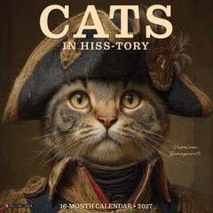 Cats in Hiss-tory 2027 12" x 12" Wall Calendar