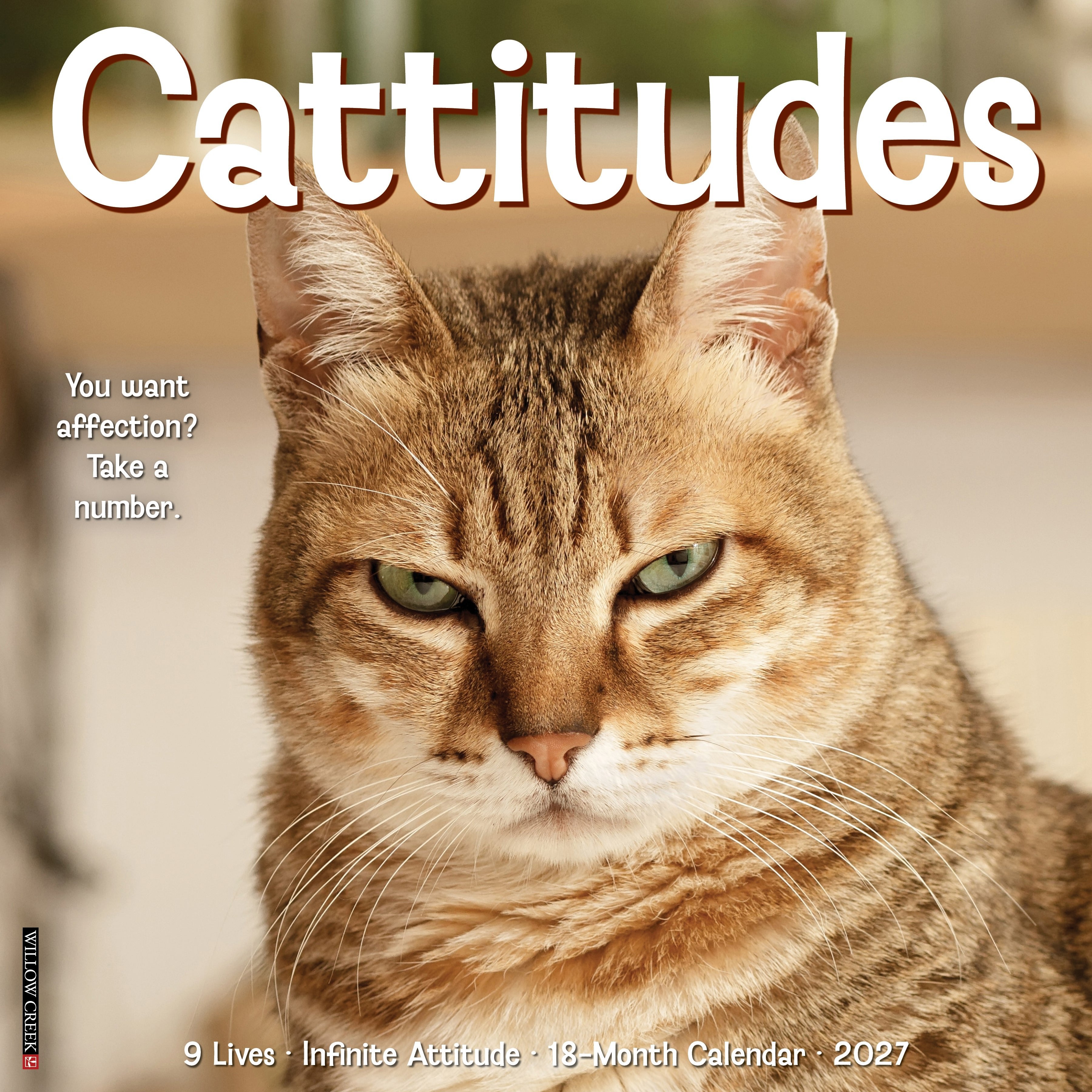 Cattitudes 2027 12" x 12" Wall Calendar