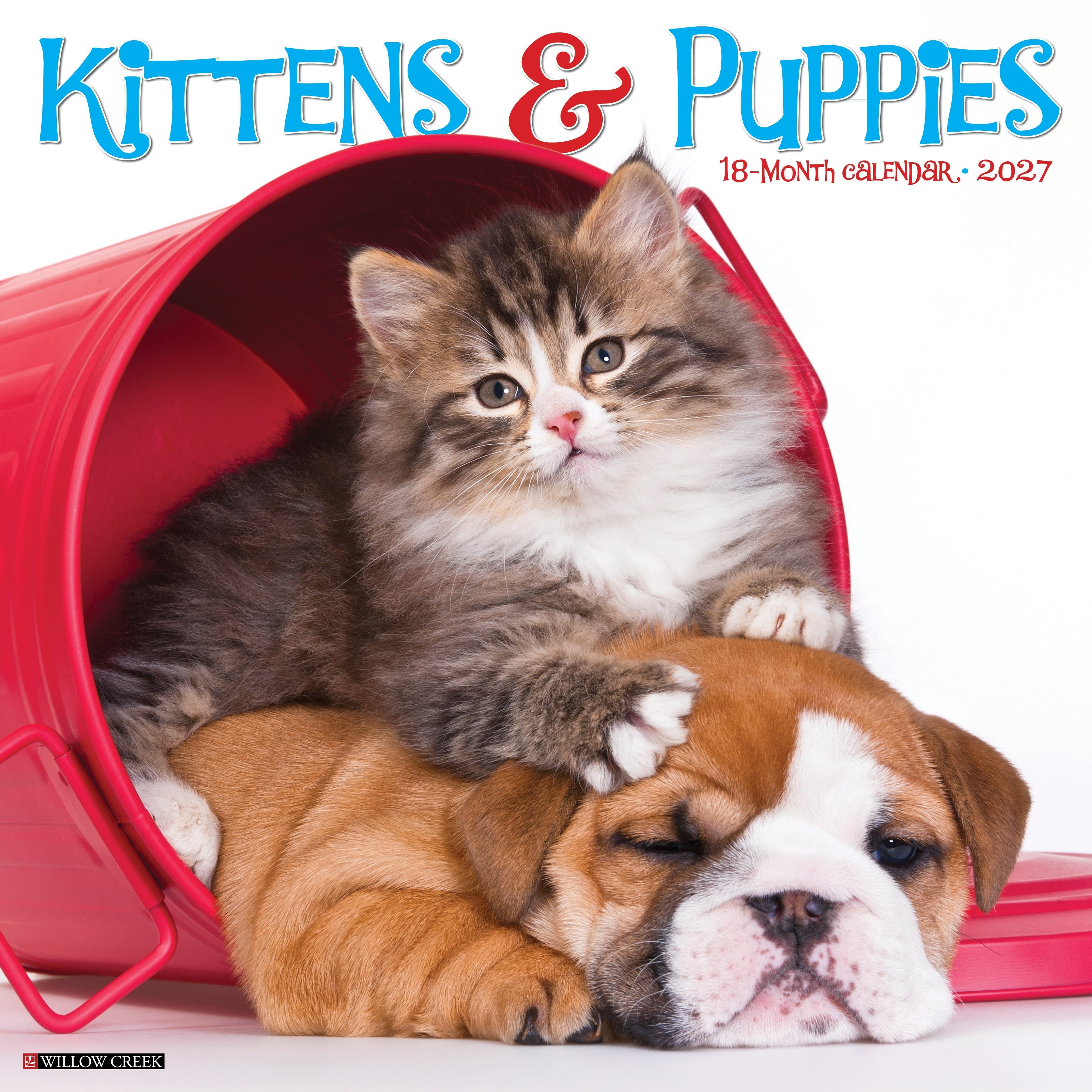 Kittens & Puppies 2027 12" x 12" Wall Calendar