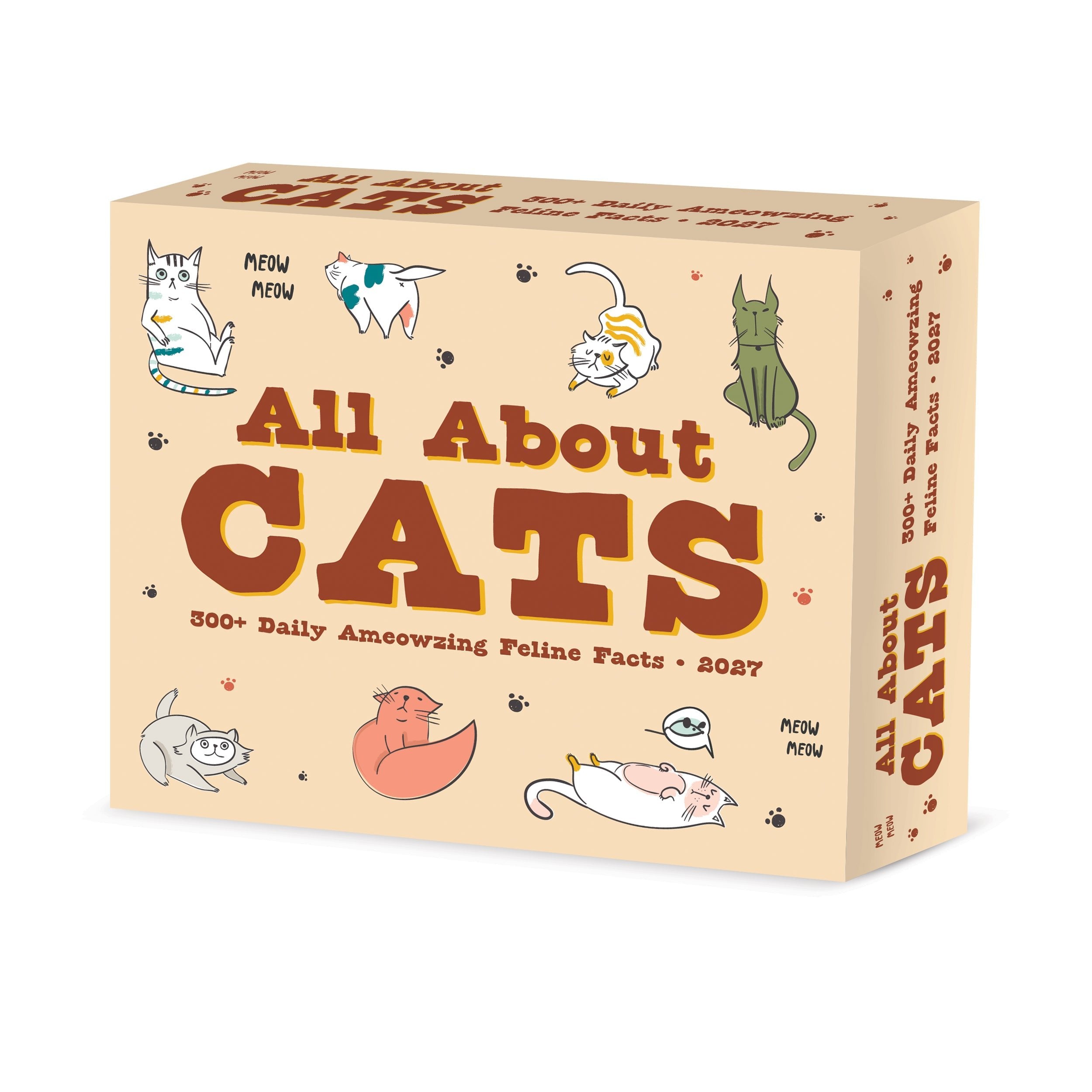 All About Cats 2027 5.4" x 6.2" Box Calendar