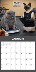 Gym Cats 2027 12" x 12" Wall Calendar